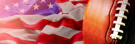 Football and USA Flag