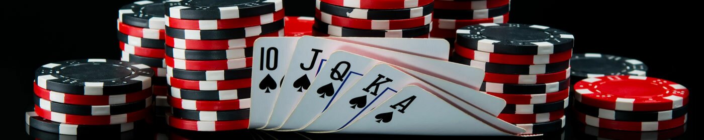 Poker Cards and Chips Banner