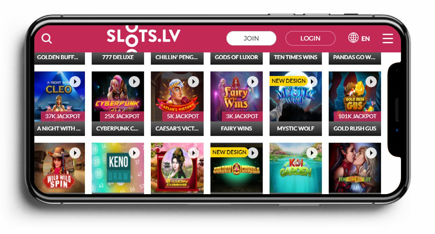 Slots.lv Screenshot on iPhone