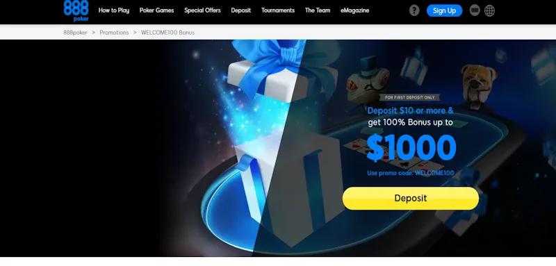 888poker Casino Welcome Bonus screenshot