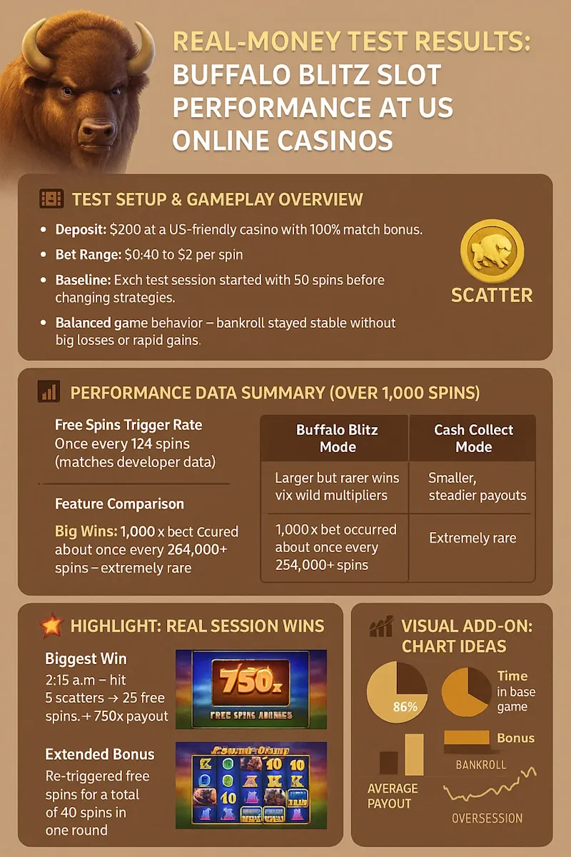 Real-Money Test Results infographic