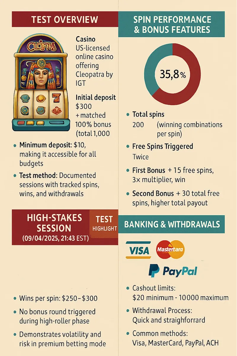 Real-Money Test Results infographic