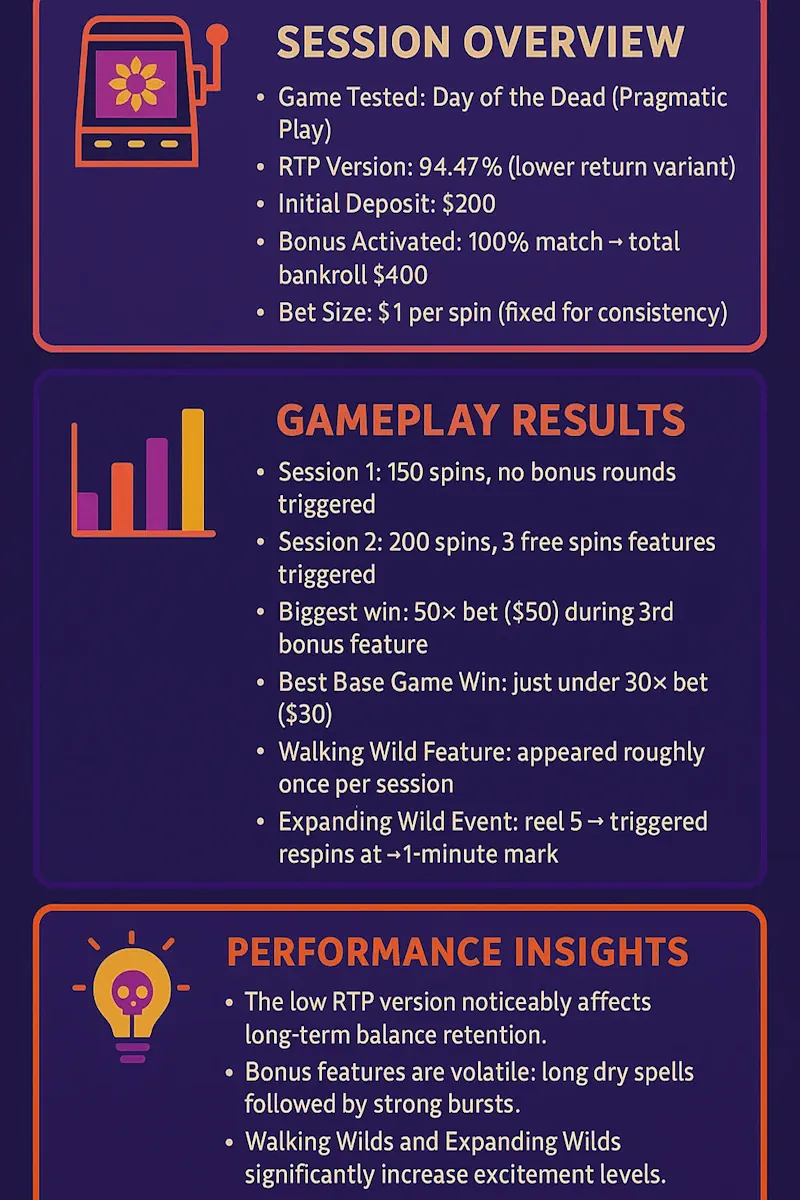 Real-Money Test Results infographic