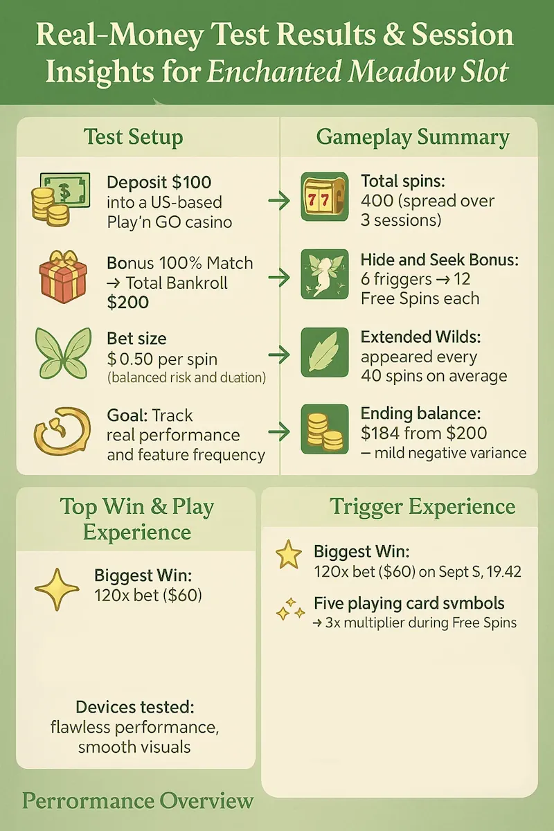 Real-Money Test Results infographic
