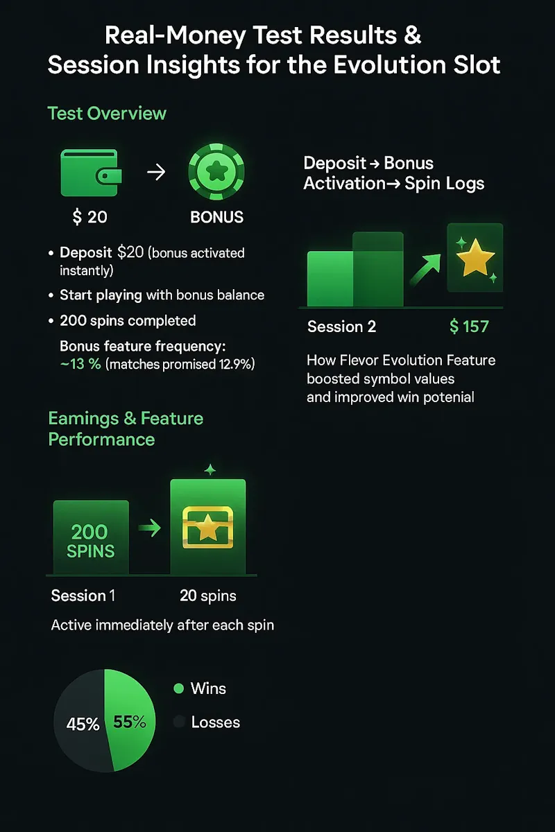 Real-Money Test Results infographic