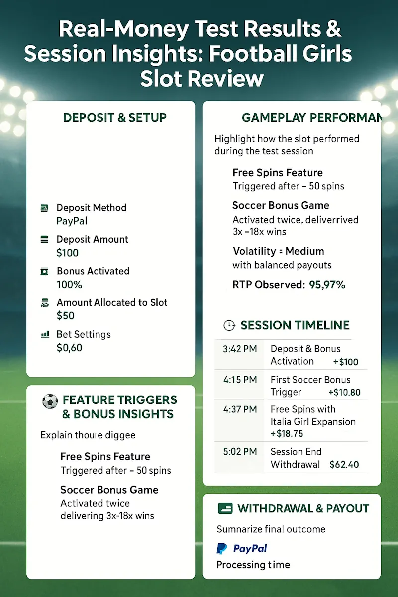 Real-Money Test Results infographic
