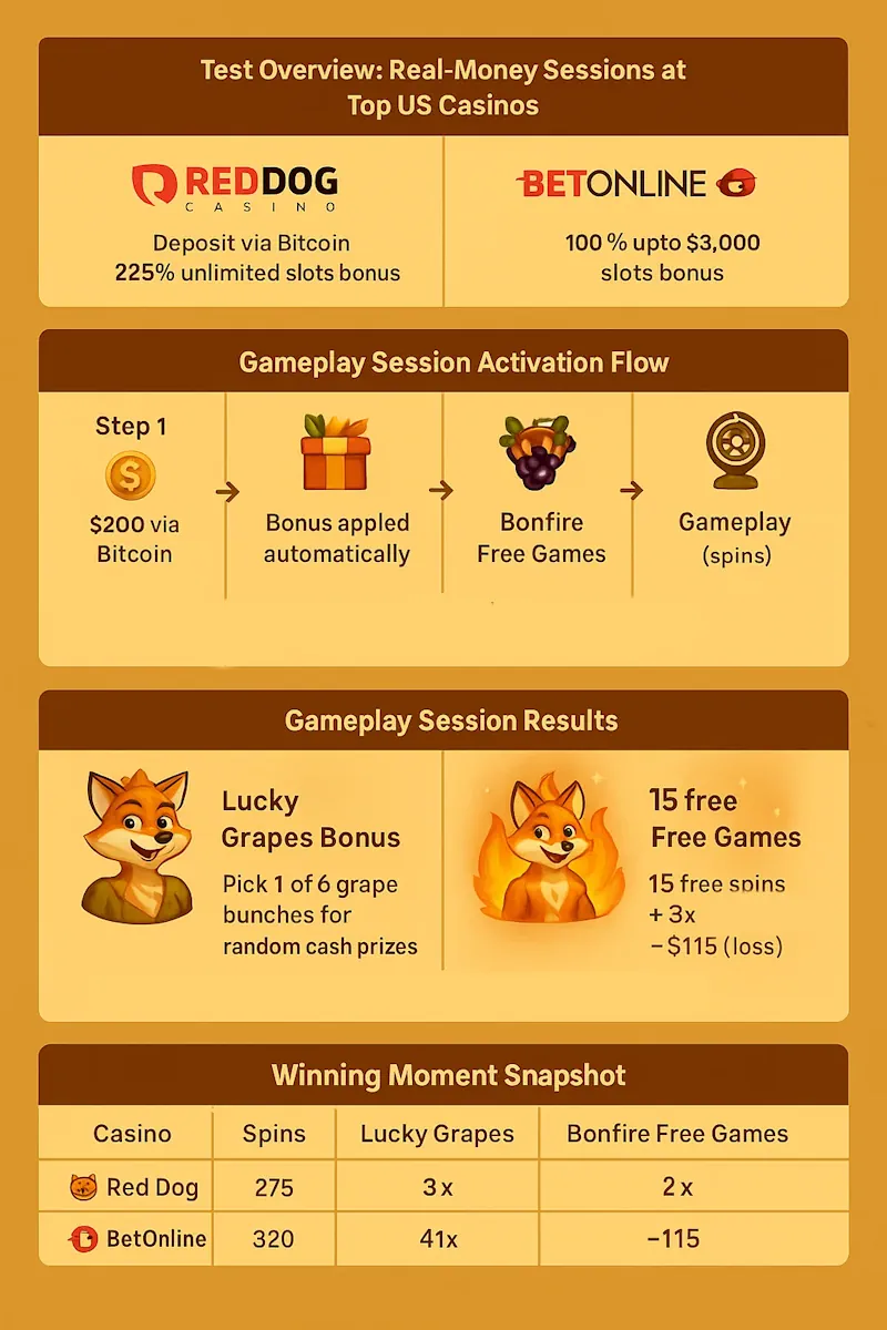 Real-Money Test Results infographic