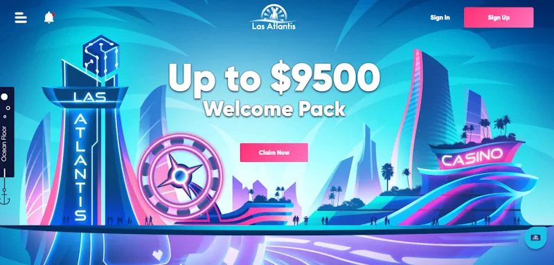 Las Atlantis Casino Welcome Bonus screenshot