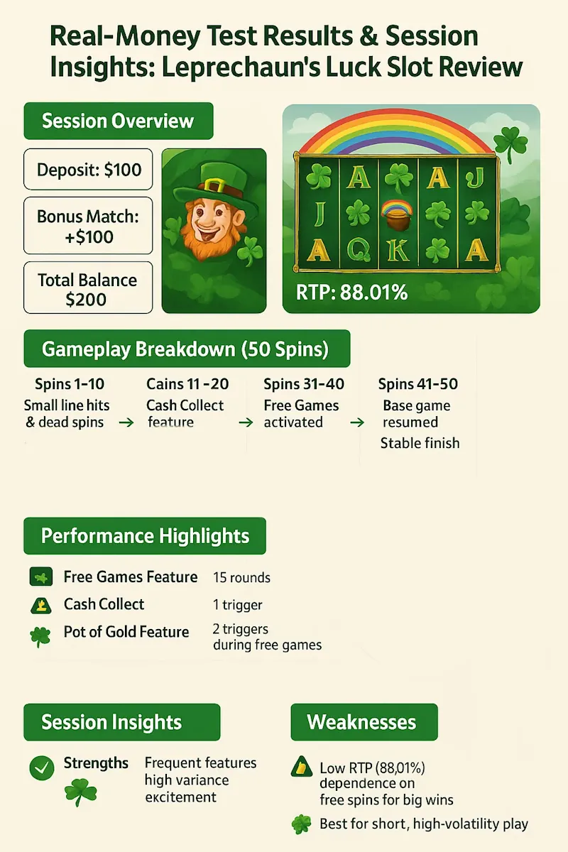 Real-Money Test Results infographic