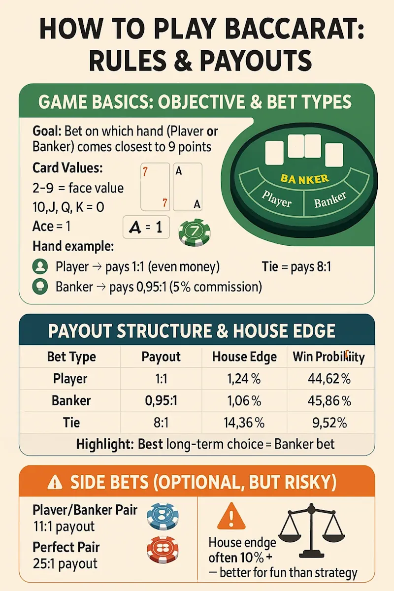 Baccarat infographic