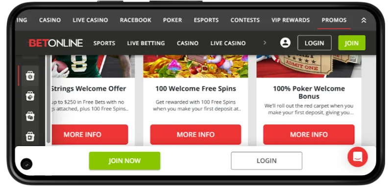 BetOnline Casino Welcome Bonus screenshot