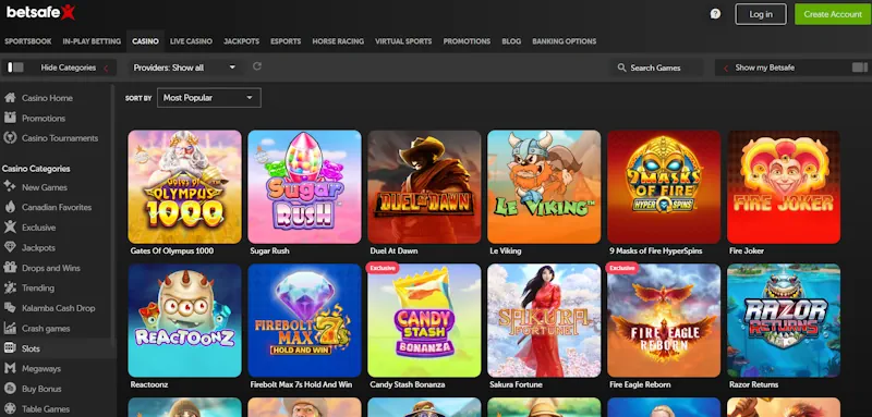 Betsafe Casino Slots screenshot