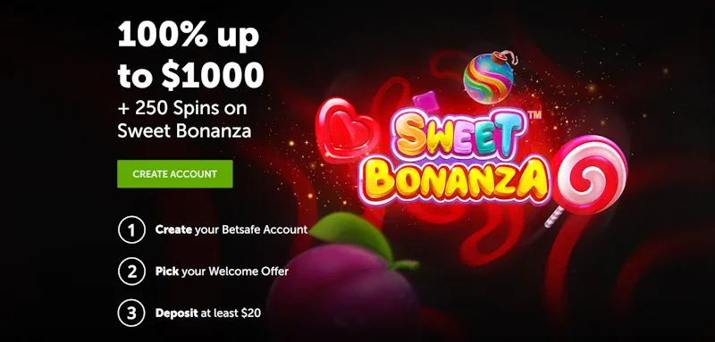 Betsafe Casino Welcome Bonus screenshot
