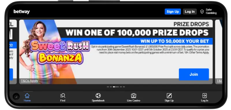 Betway Casino Ongoing Offers screenshot