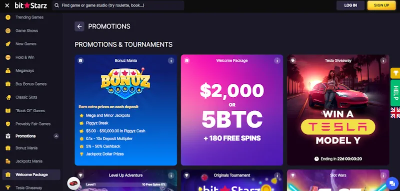 BitStarz Casino Welcome Bonus screenshot