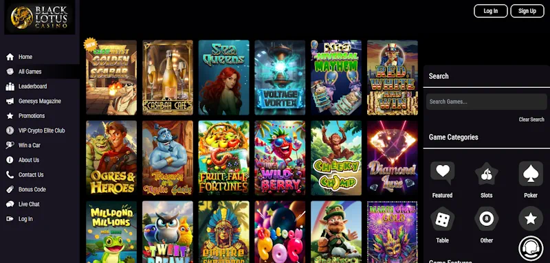 Black Lotus Casino screenshot