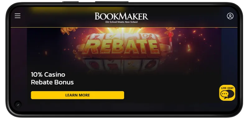 Bookmaker Casino Mobile Play screenshot