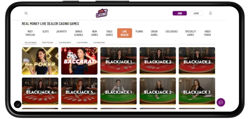 Cafe Casino Live screenshot