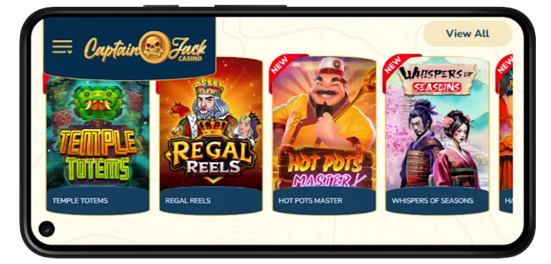 Captain Jack Casino Mobile Play screenshot