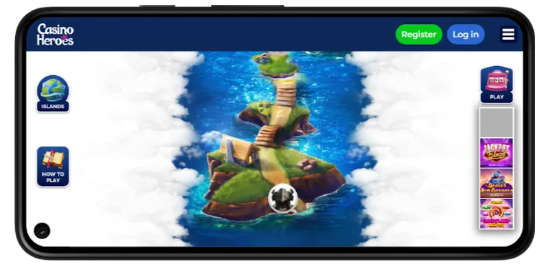 Casino Heroes Mobile Play screenshot