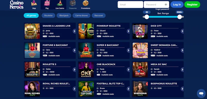 Casino Heroes Live screenshot