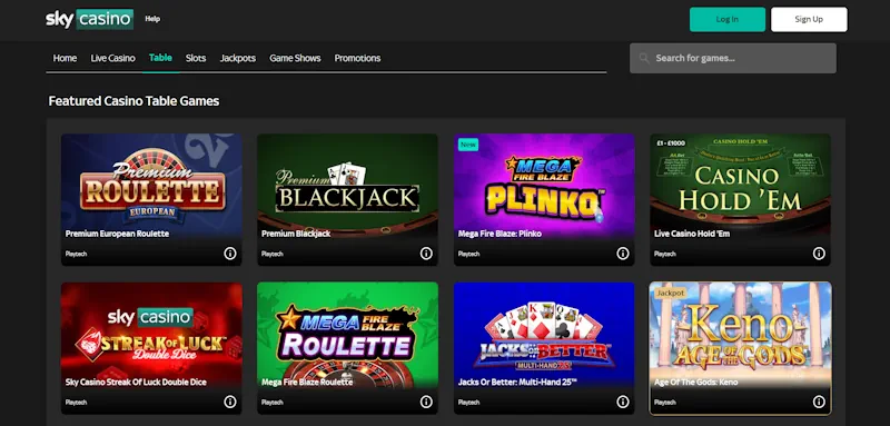 Sky Casino Casino Table screenshot