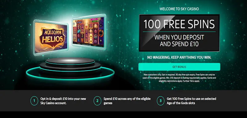 Sky Casino Casino Welcome Bonus screenshot