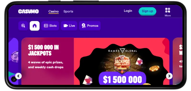 Casumo Casino Mobile Play screenshot