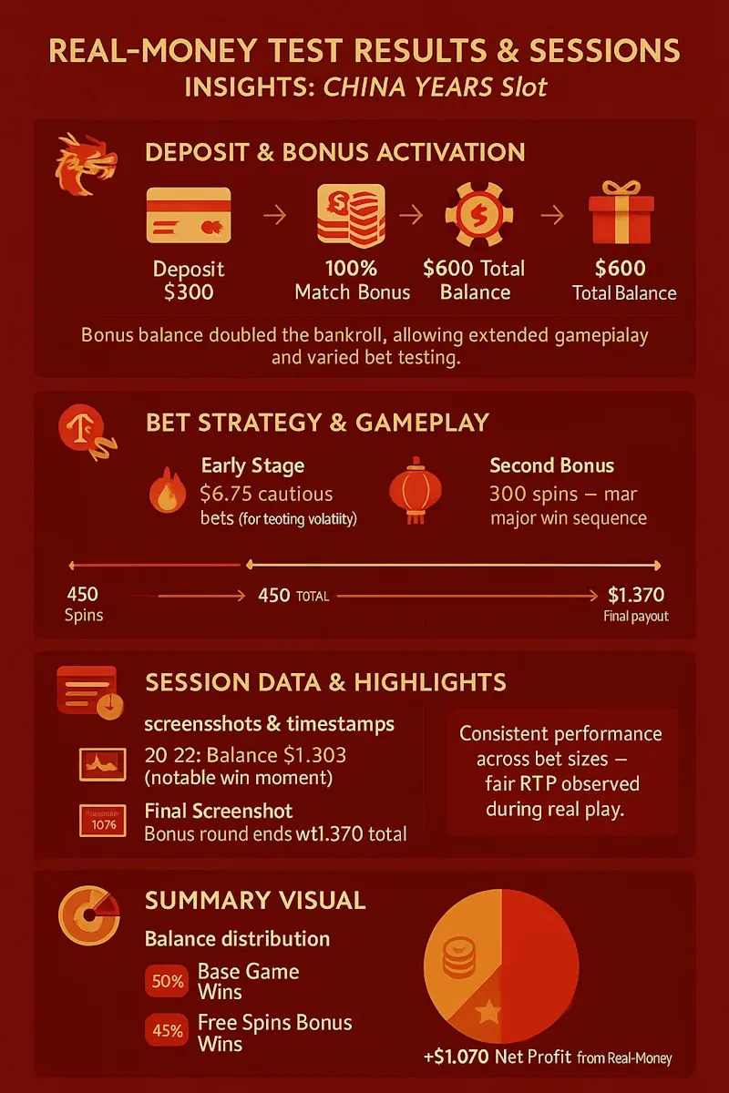 Real-Money Test Results infographic