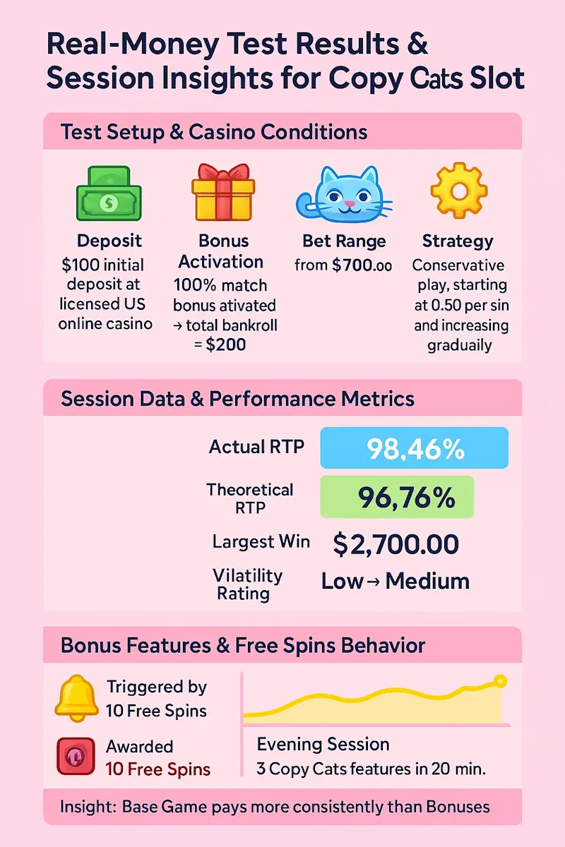 Real-Money Test Results infographic