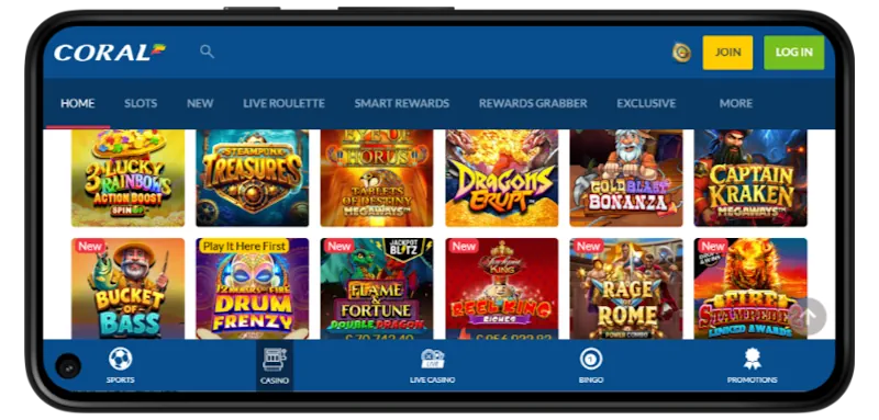 Coral Casino Mobile Play screenshot