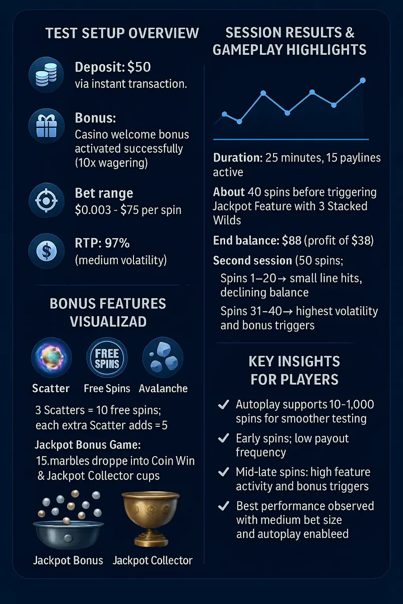 Real-Money Test Results infographic