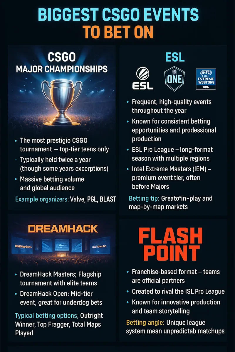 Biggest CSGO Events infographic