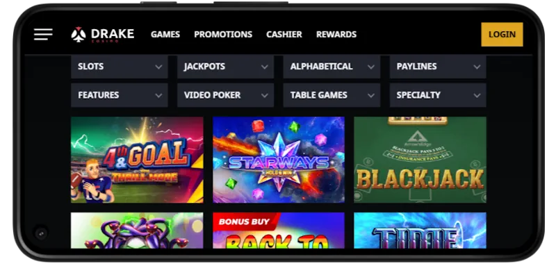 Drake Casino Mobile Play screenshot
