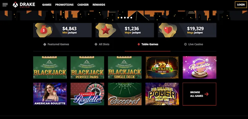 Drake Casino Table screenshot