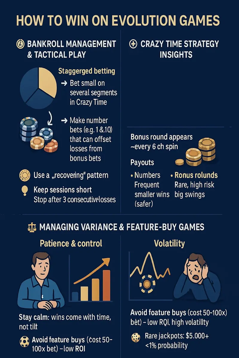 How to Win on Evolution Games infographic