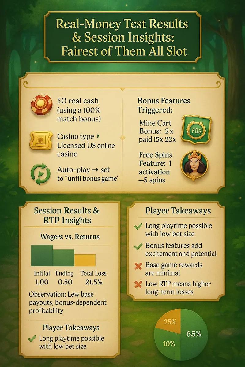 Real-Money Test Results infographic