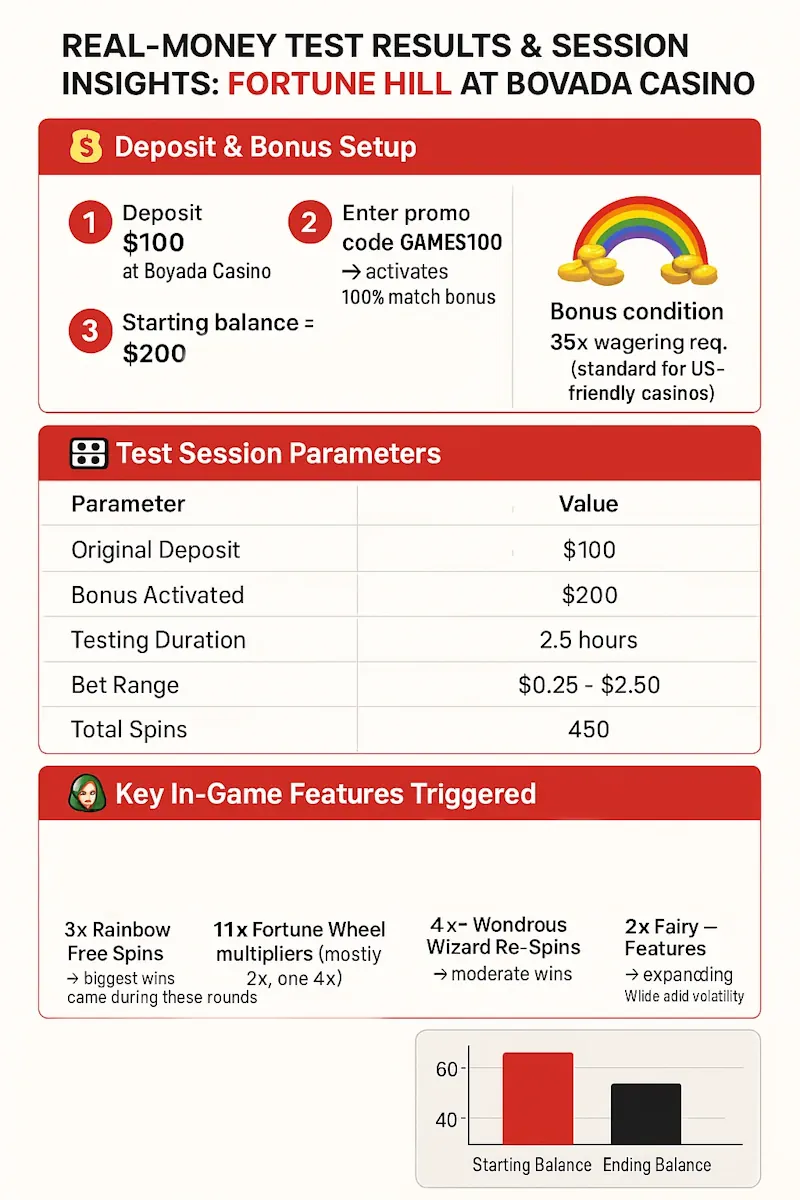Real-Money Test Results infographic