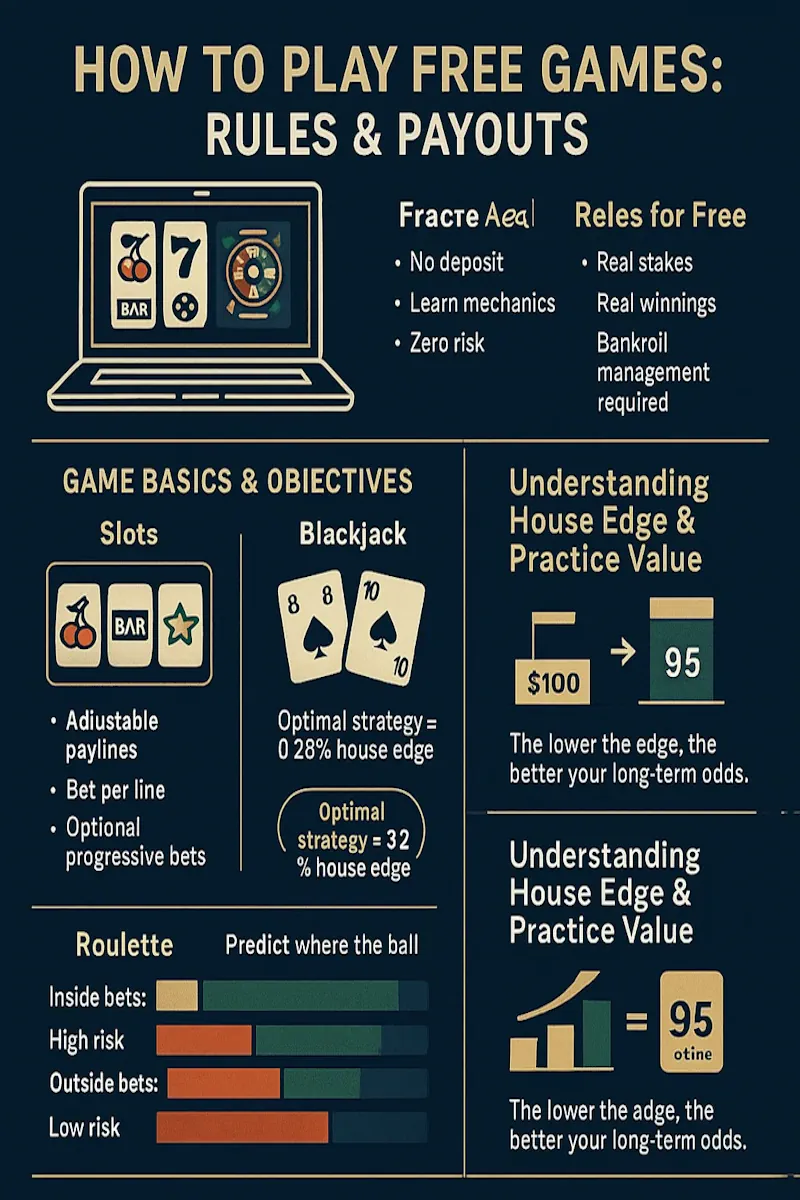 How to Play Free Games infographic