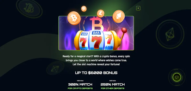 Free Spin Casino Welcome Bonus screenshot