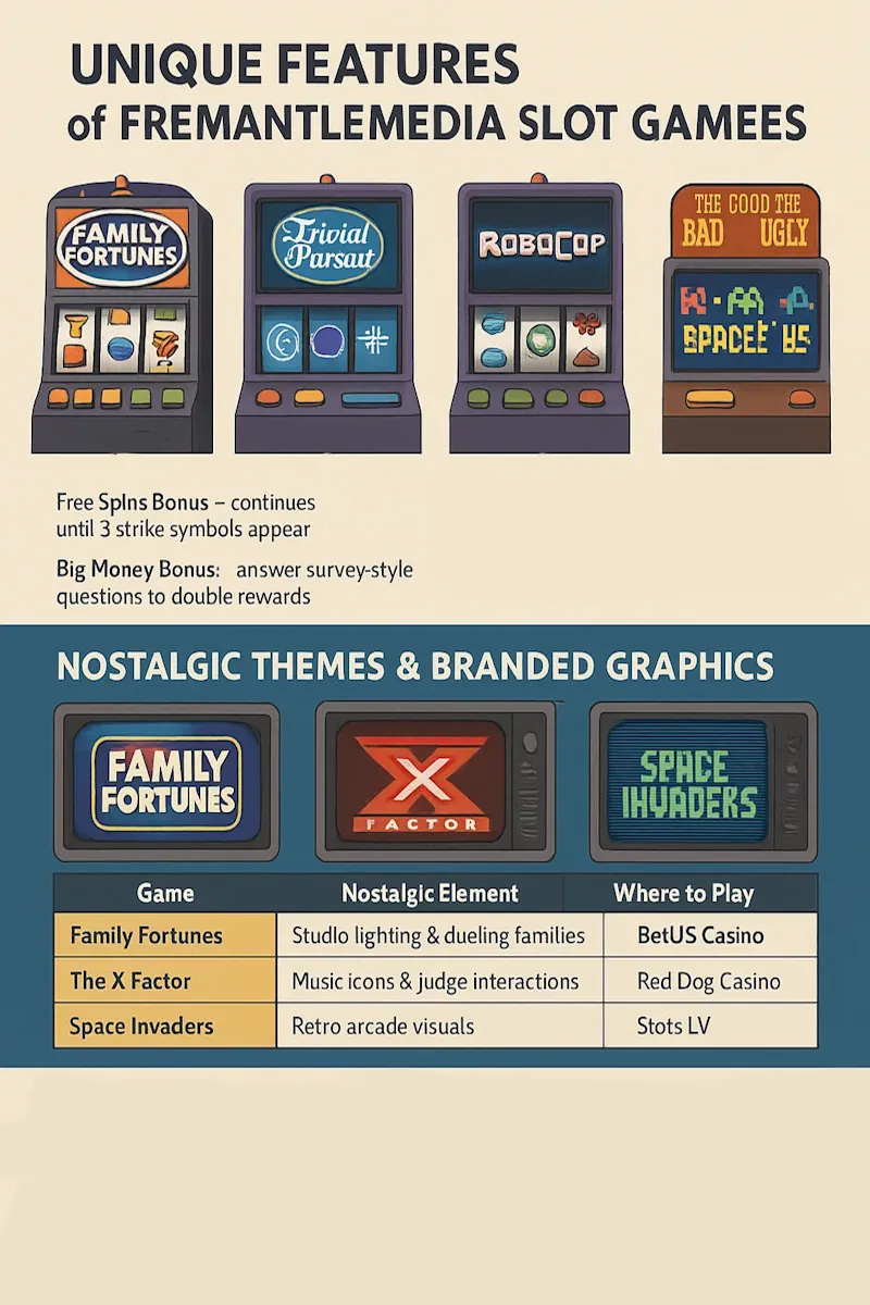 Unique Features of FremantleMedia infographic