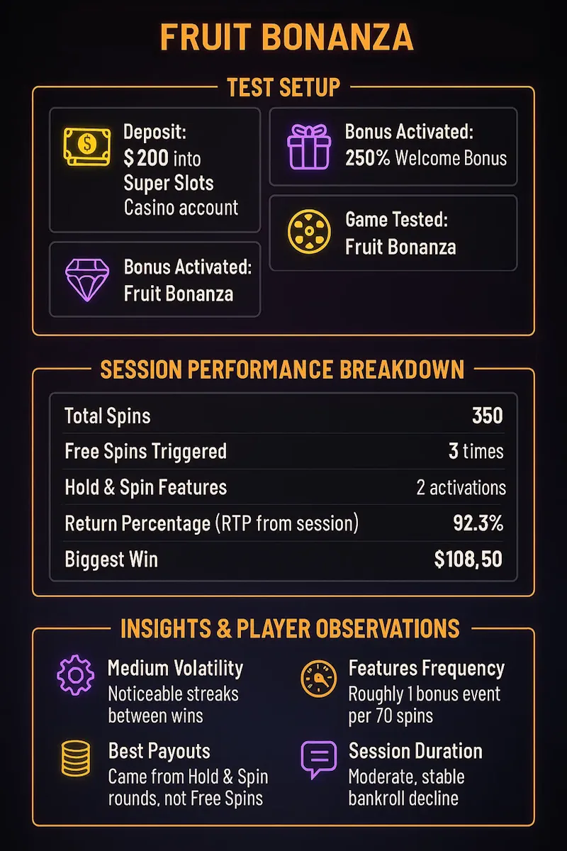 Real-Money Test Results infographic