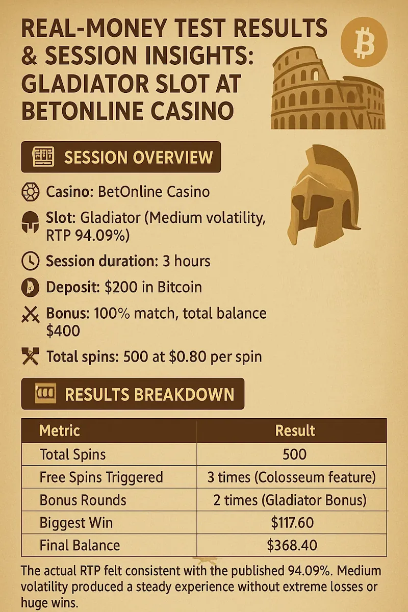Real-Money Test Results infographic