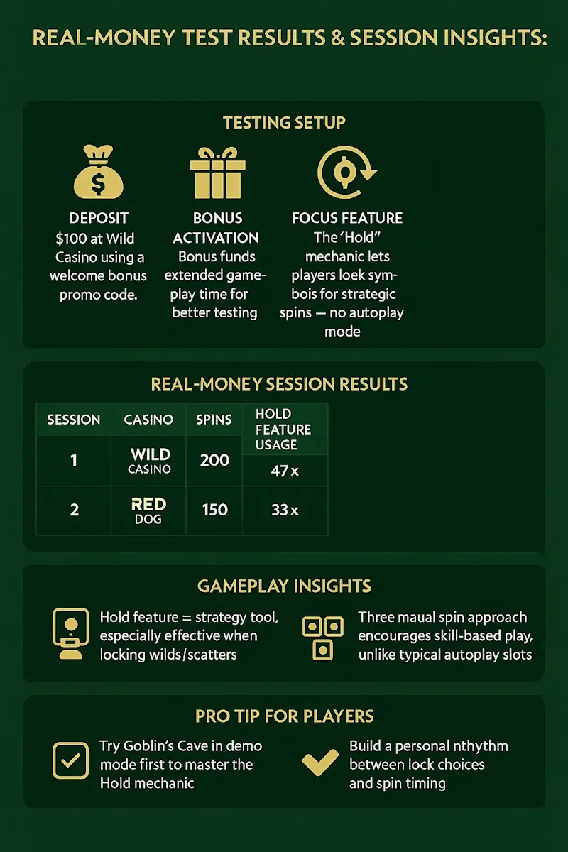 Real-Money Test Results infographic