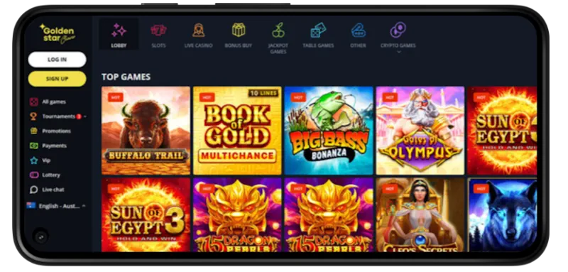 Golden Star Casino Mobile Play screenshot