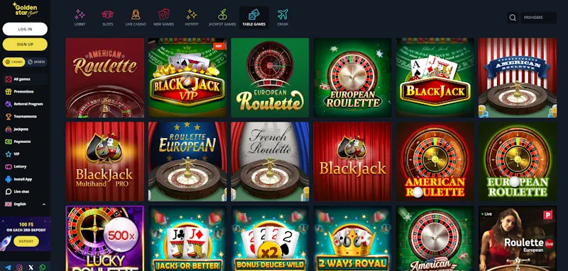 Golden Star Casino Table screenshot