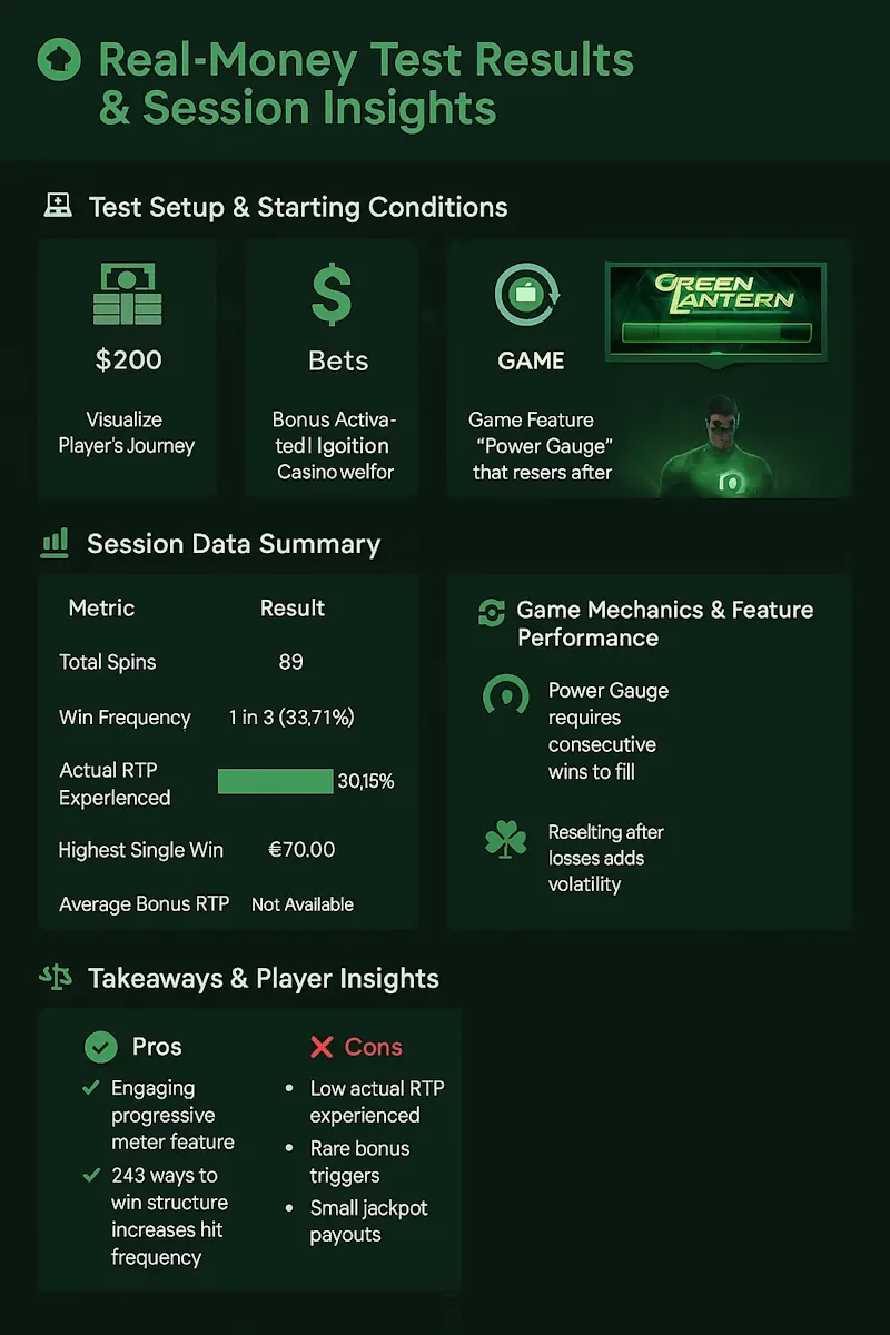 Real-Money Test Results infographic