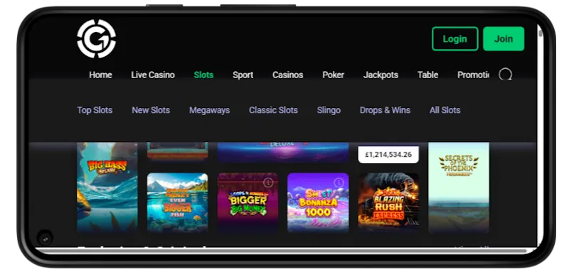 Grosvenor Casino Mobile Play screenshot