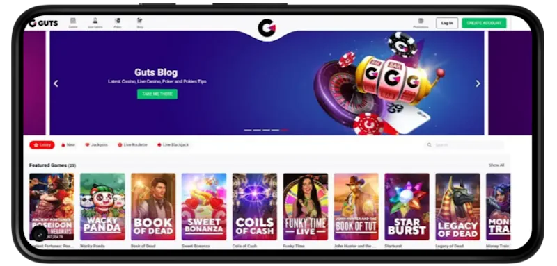  Guts Casino Mobile Play screenshot