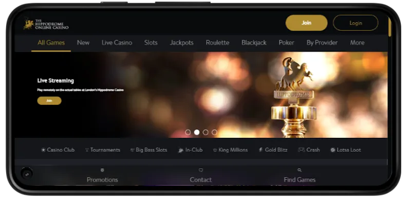 Hippodrome Casino Mobile Play screenshot